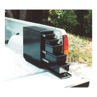 Aluminum Sliding Drawer Truck Box — 5 Drawer, Vertical, Black, 7 5/8in.W x 18in.D x 18 7/8in.H  Truck Box Storage Drawers