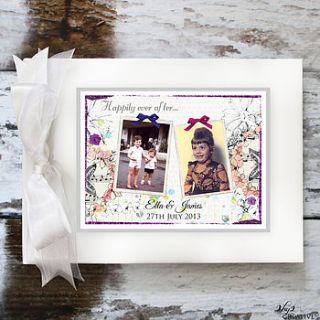 wedding guest book with photographs by 2by2 creative