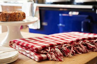 large gingham table cloth by strawberry hills