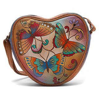 Anuschka Small Heart Shaped Bag  Women's   Henna Butterfly