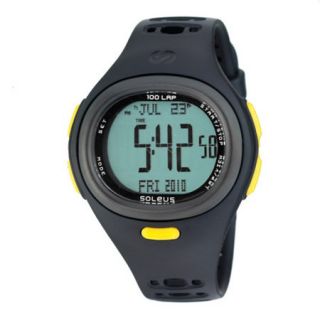 Soleus Unisex Surge X Heart Rate Monitor Watch Black with Yellow Buttons 439208