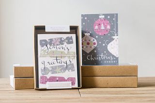 boxed set of 10 contemporary christmas cards by studio seed