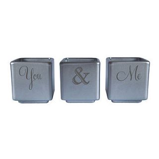 you and me tealight candle holder set by intricate home
