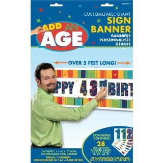 A Year to Celebrate Personalized Happy Birthday Banner 5 1/2ft Health & Personal Care
