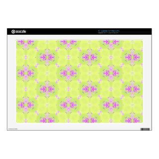 Pink and Green Abstract Pattern 17" Laptop Skins