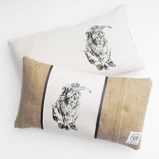 hare cushion by whinberry & antler