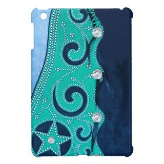 Leather Design Turquoise Chaps and Bling iPad Mini Cases