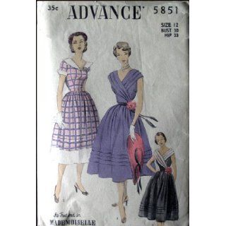 1951 3 Dress Patterns Advance Pattern Size 12 Number 12 Advance Pattern Company Books