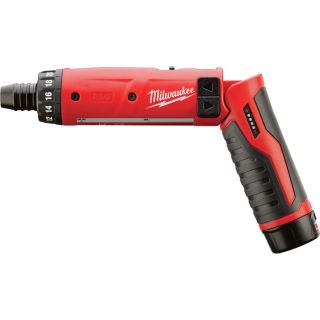Milwaukee M4 1/4in. Hex Screwdriver Kit with 2 Batteries and Charger, Model# 2101-22  Cordless Drills