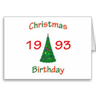 1993 Christmas Birthday Greeting Cards