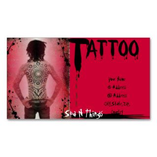 A Male Tattoo Artists Business Card