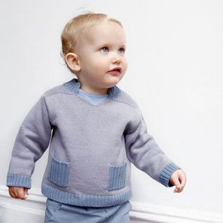 boy's chunky pocket jumper by toffee moon