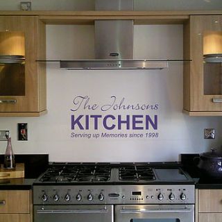 personalised kitchen wall sticker by nutmeg