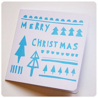 screen printed 'merry christmas' card by kayleigh o'mara