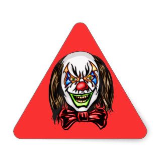 Heartless Evil Clown Triangle Stickers