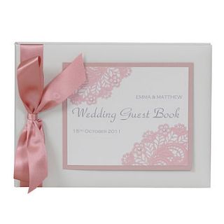 personalised victoria wedding guest book by dreams to reality design ltd