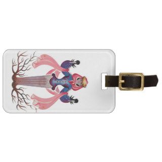 Belle Hiver Winter French Nature Pink Tree Tags For Luggage