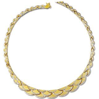 7.25" 14K Yellow Gold 8.0mm (1/3") Diamond Cut Texture Fish Scale Like 2 Tone Fancy Bracelet w/ Pear Shape Clasp Link Bracelets Jewelry