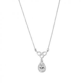 6.43ct Absolute™ Pear Shaped Pavé Drop 16" Necklace
