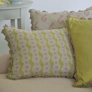 linen bloomsbury cushion by susie watson designs