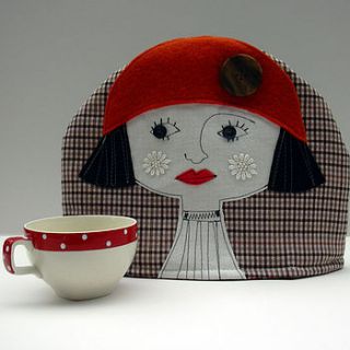 lady tea cosy by hand made by samantha stas