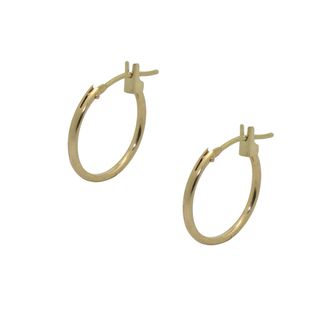 10k Yellow Gold Basic Hoop Earrings Gold Earrings