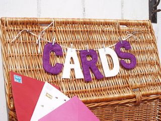 'cards' wedding bunting by mollie mae handcrafted designs