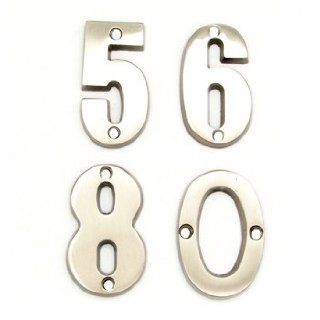 2 inch Solid Brass Satin Nickel Finish House Numbers    