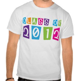 Colorful Rainbow Class Of 2012 School Spirit Gift Tshirts