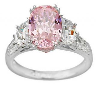 Tacori IV Diamonique Epiphany 3 Stone Fancy Color Ring —