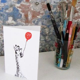 giraffe party animal card by lexie mac