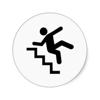 Man Falling Down the Stairs Stickers