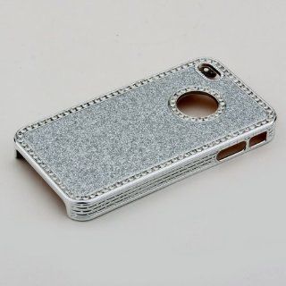 Neewer 	 Silvery Luxury Bling Glitter Diamond Chrome Rhinestone Hard Case Cover for iPhone 4 4S 4G Cell Phones & Accessories