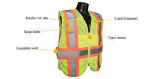 Radians Class 2 Breakaway Expandable Two-Tone Safety Vest  Safety Vests