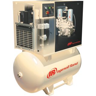 Ingersoll Rand Rotary Screw Compressor w/Total Air System — 230 Volts, Single-Phase, 5 HP, 18.5 CFM, Model# UP6-5TAS-125 230V1  20 CFM   Below Air Compressors