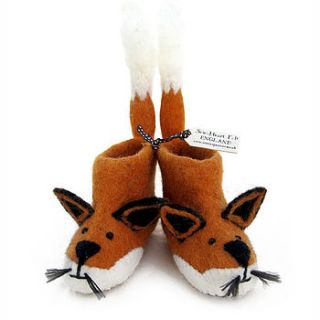 finlay fox felt slippers by sew heart felt