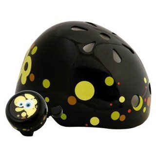 Child Spongebob Hardshell Helmet With bell   Black  Bike Helmets  Sports & Outdoors