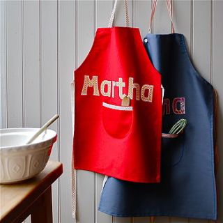 personalised girls apron by zozos