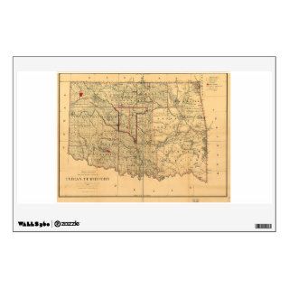 1887 Indian Territory Map by Geo U Mayo Wall Skin