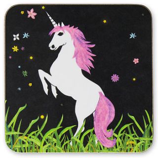magical unicorn coaster or set by superfumi