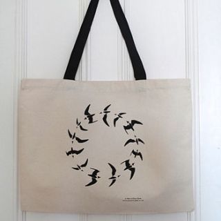 large seabird shopper bag by a pair of blue eyes