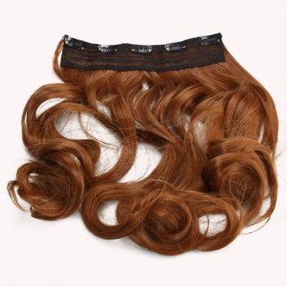 Fast shipping + Free tracking number, 23.6 inch Curly Wig Hair Extension with Clip Golden Brown Wigs Elegant Beauty Accessory for Women Girl Lady  Beauty