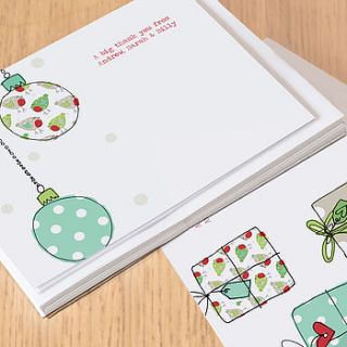 christmas thank you cards by lucy sheeran