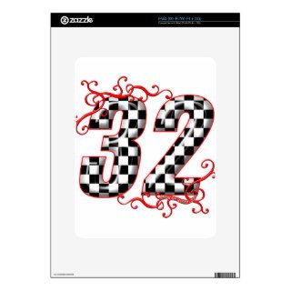 32 auto racing number skin for iPad