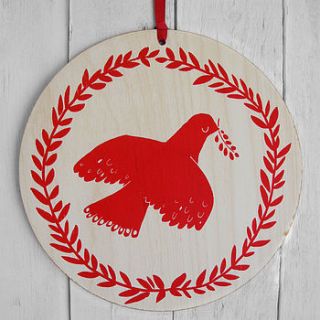 large christmas dove decoration by peris and corr