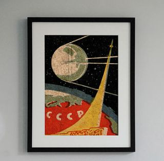 sputnik satellite print by ink & sons