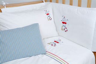 beach babies cot bed duvet cover set by babou