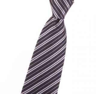 Extra Long Mens necktie with black, silver, grey, gray, striped/stripes, design   By Jon vanDyk at  Mens Clothing store