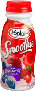 Yoplait Yogurt Smoothie Mixed Berry, 8 Ounce Bottles (Pack of 12)  Breakfast Foods  Grocery & Gourmet Food