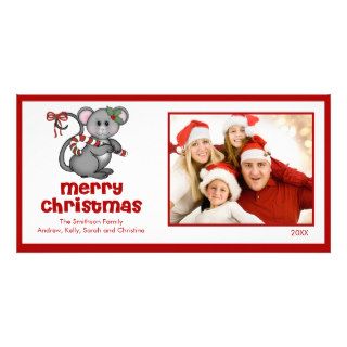 CUTE Mouse Merry Christmas Family Photo Card
